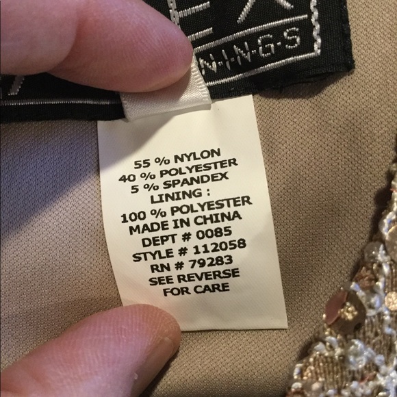 Alex Evenings Gold Cap Sleeve Sequin - Picture 5 of 8